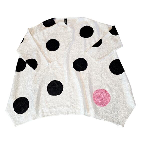 Berek Oversized White & Black Dot Tunic Top Blouse Women's Plus size 2 2x 3709 - Picture 3 of 9